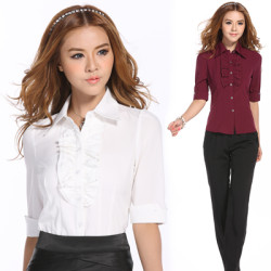 2013-summer-work-wear-women-s-half-sleeve-shirt-the-blouse-suits-for-women-office-Good