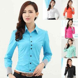 Women-s-Fashion-Candy-Color-Long-Sleeve-Shirt-Blue-Office-Lady-Formal-Shirts-Blouses-Basic-Tops