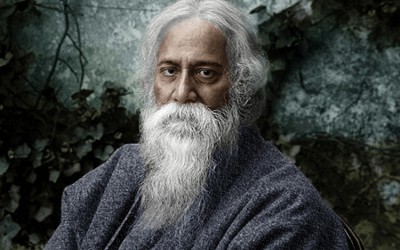 Rabindranath Tagore coloured