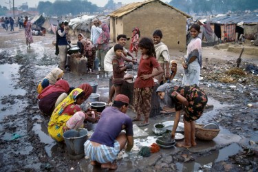 Families Living In Slum - Delhi, India, (Photo by Universal Images Group via Getty Images)